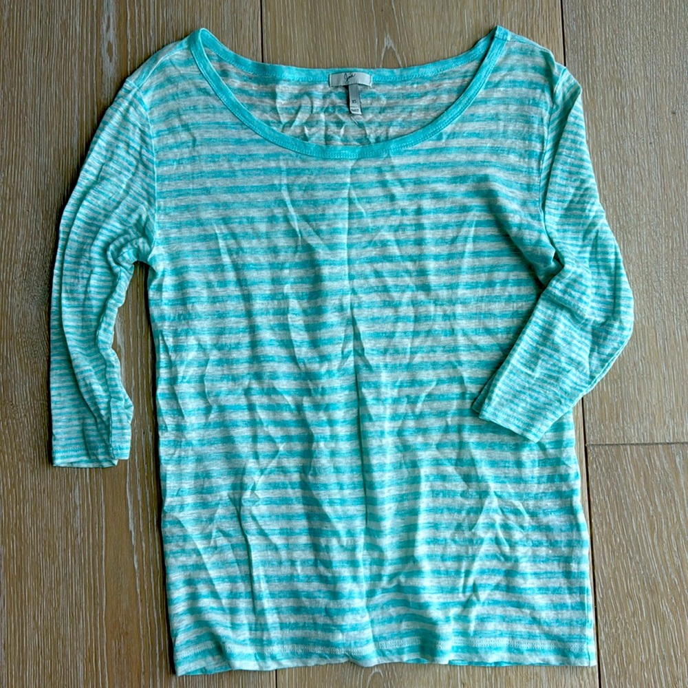 JOIE linen, striped top, XS